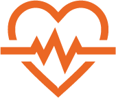 Icon of a heart with a heartbeat line through the center, Heart Activity, The JADE Study for head and neck cancer.
